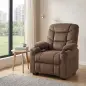 Sillón Relax Reclinable Eléctrico Calor Lumbar Masaje Vibración Motor Silencioso Función Memoria Bolsillos USB Marrón Sillón Relax Reclinable Eléctrico Calor Lumbar Masaje Vibración Motor Silencioso Función Memoria Bolsillos USB Marrón