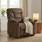 Sillón Relax Reclinable Eléctrico Calor Lumbar Masaje Vibración Motor Silencioso Función Memoria Bolsillos USB Marrón Sillón Relax Reclinable Eléctrico Calor Lumbar Masaje Vibración Motor Silencioso Función Memoria Bolsillos USB Marrón