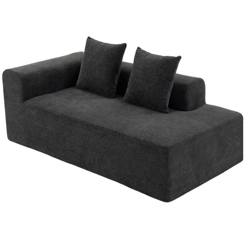 Sofá de 2 Plazas de Chenilla con 2 Almohadas Asiento con Muelles No Requiere Montaje 71,5x91,5x83 cm Gris Oscuro Sofá de 2 Plazas de Chenilla con 2 Almohadas Asiento con Muelles No Requiere Montaje 71,5x91,5x83 cm Gris Oscuro