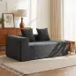 Sofá de 2 Plazas de Chenilla con 2 Almohadas Asiento con Muelles No Requiere Montaje 71,5x91,5x83 cm Gris Oscuro Sofá de 2 Plazas de Chenilla con 2 Almohadas Asiento con Muelles No Requiere Montaje 71,5x91,5x83 cm Gris Oscuro