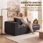 Sofá de 2 Plazas de Chenilla con 2 Almohadas Asiento con Muelles No Requiere Montaje 71,5x91,5x83 cm Gris Oscuro Sofá de 2 Plazas de Chenilla con 2 Almohadas Asiento con Muelles No Requiere Montaje 71,5x91,5x83 cm Gris Oscuro