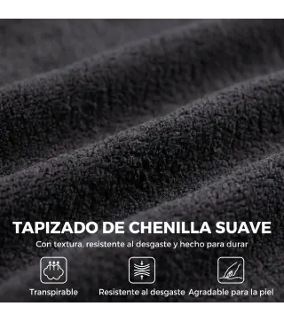 Sofá de 2 Plazas de Chenilla con 2 Almohadas Asiento con Muelles No Requiere Montaje 71,5x91,5x83 cm Gris Oscuro
