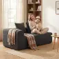 Sofá de 2 Plazas de Chenilla con 2 Almohadas Asiento con Muelles No Requiere Montaje 71,5x91,5x83 cm Gris Oscuro Sofá de 2 Plazas de Chenilla con 2 Almohadas Asiento con Muelles No Requiere Montaje 71,5x91,5x83 cm Gris Oscuro
