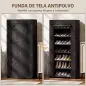 Zapatero de 7 Niveles, Zapatero Estrecho de Acero con Funda de Tela no Tejida 2 Bolsillos para 14-21 Pares Negro Zapatero de 7 Niveles, Zapatero Estrecho de Acero con Funda de Tela no Tejida 2 Bolsillos para 14-21 Pares Negro