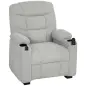 Sillón Relax Reclinable Eléctrico Calor Lumbar Masaje Vibración Motor Silencioso Función Memoria Bolsillos USB Gris Sillón Relax Reclinable Eléctrico Calor Lumbar Masaje Vibración Motor Silencioso Función Memoria Bolsillos USB Gris