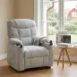 Sillón Relax Reclinable Eléctrico Calor Lumbar Masaje Vibración Motor Silencioso Función Memoria Bolsillos USB Gris Sillón Relax Reclinable Eléctrico Calor Lumbar Masaje Vibración Motor Silencioso Función Memoria Bolsillos USB Gris