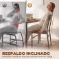 Conjunto Mesa de Comedor Extensible 120-160 cm y 6 Sillas para 4-6 Personas Marrón Efecto Madera Conjunto Mesa de Comedor Extensible 120-160 cm y 6 Sillas para 4-6 Personas Marrón Efecto Madera
