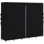 Armario de Tela con 5 Barras 5 Estantes 6 Bolsillos Laterales Cremallera Marco de Acero 212x45x167 cm Gris Armario de Tela con 5 Barras 5 Estantes 6 Bolsillos Laterales Cremallera Marco de Acero 212x45x167 cm Gris