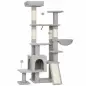 Árbol Rascador para Gatos 152 cm Multinivel con Cueva Hamaca Cama Escalera Rascadora 4 Postes de Sisal Bolas Gris Claro Árbol Rascador para Gatos 152 cm Multinivel con Cueva Hamaca Cama Escalera Rascadora 4 Postes de Sisal Bolas Gris Claro