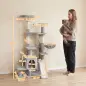 Árbol Rascador para Gatos 152 cm Multinivel con Cueva Hamaca Cama Escalera Rascadora 4 Postes de Sisal Bolas Gris Claro Árbol Rascador para Gatos 152 cm Multinivel con Cueva Hamaca Cama Escalera Rascadora 4 Postes de Sisal Bolas Gris Claro