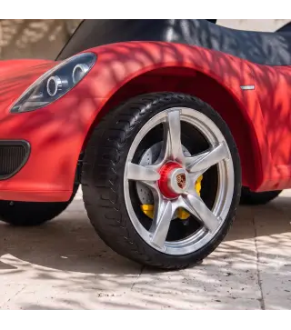 Correpasillos para Bebés de 18-36 Meses Licencia de Porsche con 2 Faros Bocina Sonido de Arranque 63x28,5x38 cm Rojo