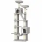 Árbol Rascador para Gatos 204 cm Multinivel con 2 Cuevas Hamaca 2 Camas Postes de Sisal Escalera 2 Bolas Gris Claro Árbol Rascador para Gatos 204 cm Multinivel con 2 Cuevas Hamaca 2 Camas Postes de Sisal Escalera 2 Bolas Gris Claro