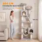 Árbol Rascador para Gatos 204 cm Multinivel con 2 Cuevas Hamaca 2 Camas Postes de Sisal Escalera 2 Bolas Gris Claro Árbol Rascador para Gatos 204 cm Multinivel con 2 Cuevas Hamaca 2 Camas Postes de Sisal Escalera 2 Bolas Gris Claro
