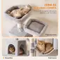 Árbol Rascador para Gatos 204 cm Multinivel con 2 Cuevas Hamaca 2 Camas Postes de Sisal Escalera 2 Bolas Gris Claro Árbol Rascador para Gatos 204 cm Multinivel con 2 Cuevas Hamaca 2 Camas Postes de Sisal Escalera 2 Bolas Gris Claro