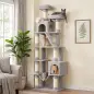 Árbol Rascador para Gatos 204 cm Multinivel con 2 Cuevas Hamaca 2 Camas Postes de Sisal Escalera 2 Bolas Gris Claro Árbol Rascador para Gatos 204 cm Multinivel con 2 Cuevas Hamaca 2 Camas Postes de Sisal Escalera 2 Bolas Gris Claro