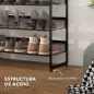 Zapatero de 5 Niveles Zapatero Estrecho de Acero para 15 Pares de Zapatos para Recibidor Entrada Pasillo Negro Zapatero de 5 Niveles Zapatero Estrecho de Acero para 15 Pares de Zapatos para Recibidor Entrada Pasillo Negro