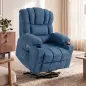 Sillón Relax Reclinable Eléctrico Levanta Personas Masaje Vibratorio y Calor Asiento Ancho USB-C USB-A Bolsillos Azul Sillón Relax Reclinable Eléctrico Levanta Personas Masaje Vibratorio y Calor Asiento Ancho USB-C USB-A Bolsillos Azul