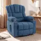 Sillón Relax Reclinable Eléctrico Levanta Personas Masaje Vibratorio y Calor Asiento Ancho USB-C USB-A Bolsillos Azul Sillón Relax Reclinable Eléctrico Levanta Personas Masaje Vibratorio y Calor Asiento Ancho USB-C USB-A Bolsillos Azul