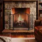 Salvachispas para Chimenea Plegable de 3 Paneles de Metal con Doble Puerta para Hogar 122x75 cm Negro Salvachispas para Chimenea Plegable de 3 Paneles de Metal con Doble Puerta para Hogar 122x75 cm Negro