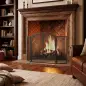 Salvachispas para Chimenea Plegable de 3 Paneles de Metal con Doble Puerta para Hogar 122x75 cm Negro Salvachispas para Chimenea Plegable de 3 Paneles de Metal con Doble Puerta para Hogar 122x75 cm Negro