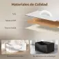 Juego de 2 Mesitas de Noche con Luces LED RGB y Estación de Carga 2 Cajones de Tela para Dormitorio 40x30x60 cm Blanco