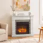 Chimenea Eléctrica Decorativa 1800W con Efecto de Llama de 3 Brillos Termostato Temporizador Mando a Distancia Natural Chimenea Eléctrica Decorativa 1800W con Efecto de Llama de 3 Brillos Termostato Temporizador Mando a Distancia Natural