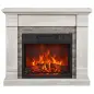 Chimenea Eléctrica Decorativa 1800W con Efecto de Llama de 3 Brillos Termostato Temporizador Mando a Distancia Natural Chimenea Eléctrica Decorativa 1800W con Efecto de Llama de 3 Brillos Termostato Temporizador Mando a Distancia Natural