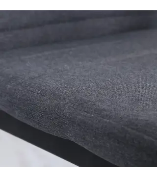Pack de 4 Sillas de Cocina Modernas Tapizadas en Lino y Patas de Metal para Salón Carga 120 kg 41x50x97 cm Gris