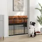 Barrera de Seguridad para Perros 74-100 cm con Extensiones Montaje a Presión y Doble Bloqueo Negro