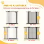 Barrera de Seguridad para Perros 74-100 cm con Extensiones Montaje a Presión y Doble Bloqueo Negro