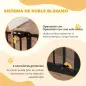 Barrera de Seguridad para Perros 74-100 cm con Extensiones Montaje a Presión y Doble Bloqueo Negro