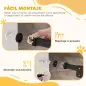 Barrera de Seguridad para Perros 74-100 cm con Extensiones Montaje a Presión y Doble Bloqueo Negro