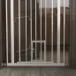 Barrera de seguridad para mascotas de 104 cm con puerta de cierre automático sistema de doble bloqueo sin perforación Barrera de seguridad para mascotas de 104 cm con puerta de cierre automático sistema de doble bloqueo sin perforación