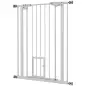 Barrera de seguridad para mascotas de 104 cm con puerta de cierre automático sistema de doble bloqueo sin perforación Barrera de seguridad para mascotas de 104 cm con puerta de cierre automático sistema de doble bloqueo sin perforación