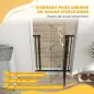 Barrera de Seguridad Ajustable con Puerta Pequeña Cierre Automático y Sistema de Doble Bloqueo 74-80x104,1 cm Negro