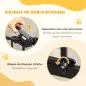 Barrera de Seguridad Ajustable con Puerta Pequeña Cierre Automático y Sistema de Doble Bloqueo 74-80x104,1 cm Negro