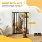 Barrera de Seguridad Ajustable con Puerta Pequeña Cierre Automático y Sistema de Doble Bloqueo 74-80x104,1 cm Negro