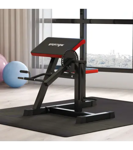 Banco de Curl & Extensión de Tríceps, 5 Ajustes de Asiento, 25 Ángulos, Acero y Imitación de Cuero, Negro