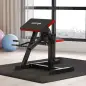 Máquina de Bíceps y Tríceps 2 en 1 Banco de Curl Predicador con Asiento Ajustable en Altura para Gimnasio Casa