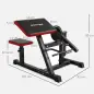 Máquina de Bíceps y Tríceps 2 en 1 Banco de Curl Predicador con Asiento Ajustable en Altura para Gimnasio Casa