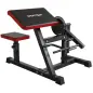 Máquina de Bíceps y Tríceps 2 en 1 Banco de Curl Predicador con Asiento Ajustable en Altura para Gimnasio Casa