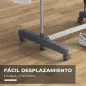 Tendedero Vertical de 4 Niveles con Ruedas 2 Laterales Abatibles Estantes Ajustables y Marco de Acero Gris y Plata Tendedero Vertical de 4 Niveles con Ruedas 2 Laterales Abatibles Estantes Ajustables y Marco de Acero Gris y Plata