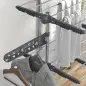 Tendedero Vertical de 4 Niveles con Ruedas 2 Laterales Abatibles Estantes Ajustables y Marco de Acero Gris y Plata Tendedero Vertical de 4 Niveles con Ruedas 2 Laterales Abatibles Estantes Ajustables y Marco de Acero Gris y Plata