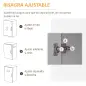 Cajonera de Oficina con 5 Cajones Ruedas Estante Ajustable Soporte para Impresora 78x40x66,5 cm Blanco