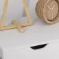 Cajonera de Oficina con 5 Cajones Ruedas Estante Ajustable Soporte para Impresora 78x40x66,5 cm Blanco