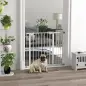 Barrera de Seguridad para Perros 74-94 cm con Extensión Montaje a Presión y Doble Bloqueo Blanco Barrera de Seguridad para Perros 74-94 cm con Extensión Montaje a Presión y Doble Bloqueo Blanco