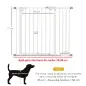 Barrera de Seguridad para Perros 74-94 cm con Extensión Montaje a Presión y Doble Bloqueo Blanco Barrera de Seguridad para Perros 74-94 cm con Extensión Montaje a Presión y Doble Bloqueo Blanco