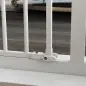 Barrera de Seguridad para Perros 74-94 cm con Extensión Montaje a Presión y Doble Bloqueo Blanco Barrera de Seguridad para Perros 74-94 cm con Extensión Montaje a Presión y Doble Bloqueo Blanco