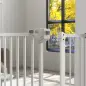 Barrera de Seguridad para Perros 74-94 cm con Extensión Montaje a Presión y Doble Bloqueo Blanco Barrera de Seguridad para Perros 74-94 cm con Extensión Montaje a Presión y Doble Bloqueo Blanco