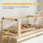 Jaula para Hámster de Madera 3 Nivles con Base Desmontable Profundo Balancín Rueda de Ejercicio Rampas Casita Natural Jaula para Hámster de Madera 3 Nivles con Base Desmontable Profundo Balancín Rueda de Ejercicio Rampas Casita Natural
